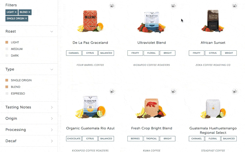 MistBox choosing your beans example